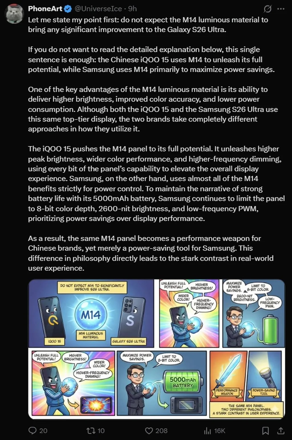 پنل M14 گلکسی اس ۲۶ اولترا