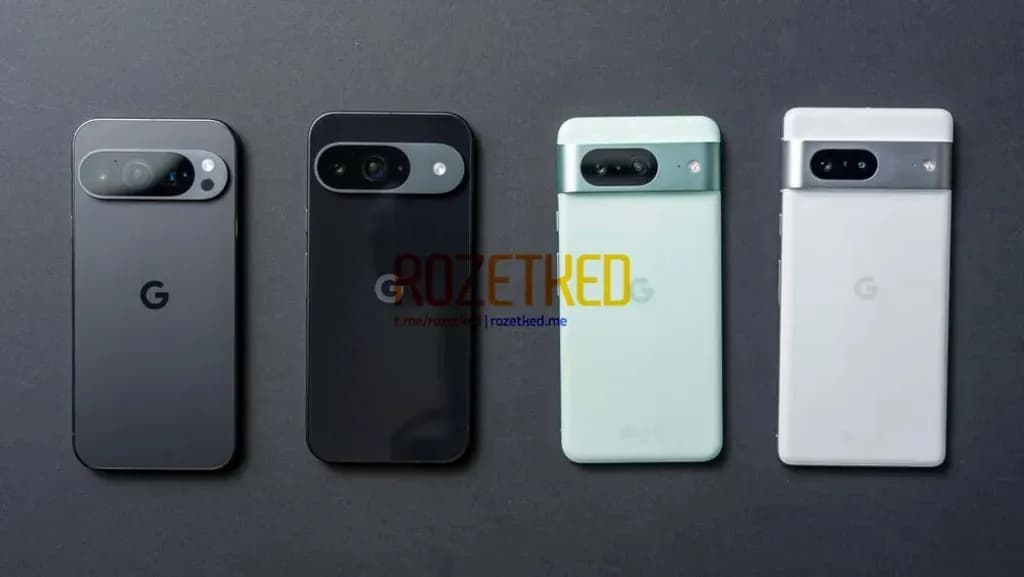 پیکسل ۹ و ۹ پرو در کنار پیکسل ۷ و ۸