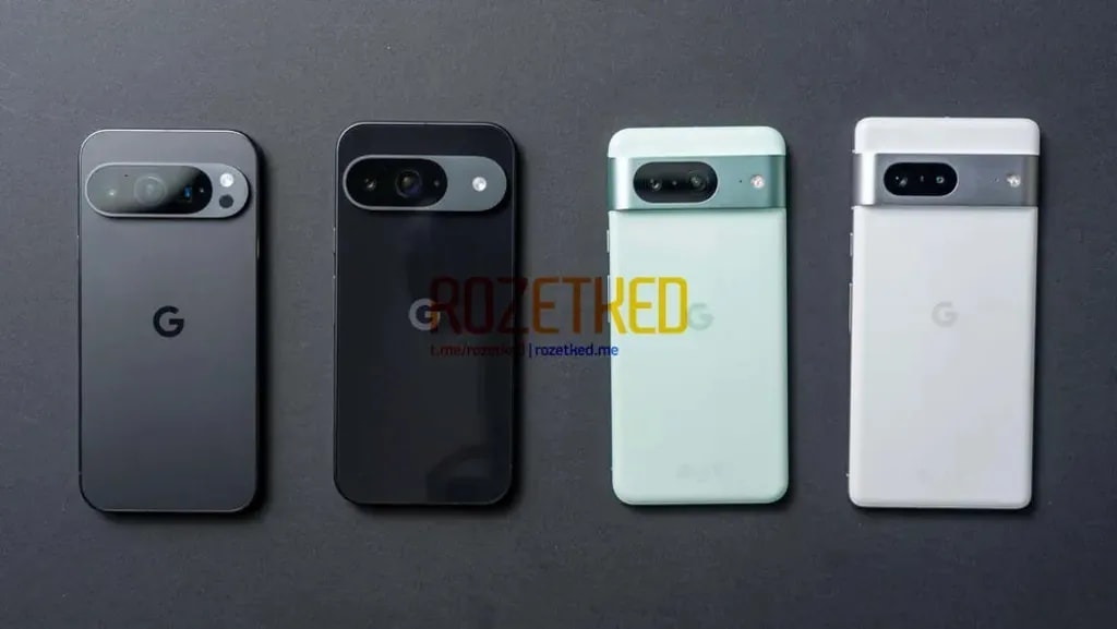 پیکسل ۹ و ۹ پرو در کنار پیکسل ۷ و ۸