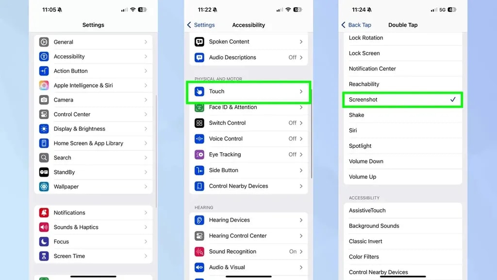 قابلیت back tap