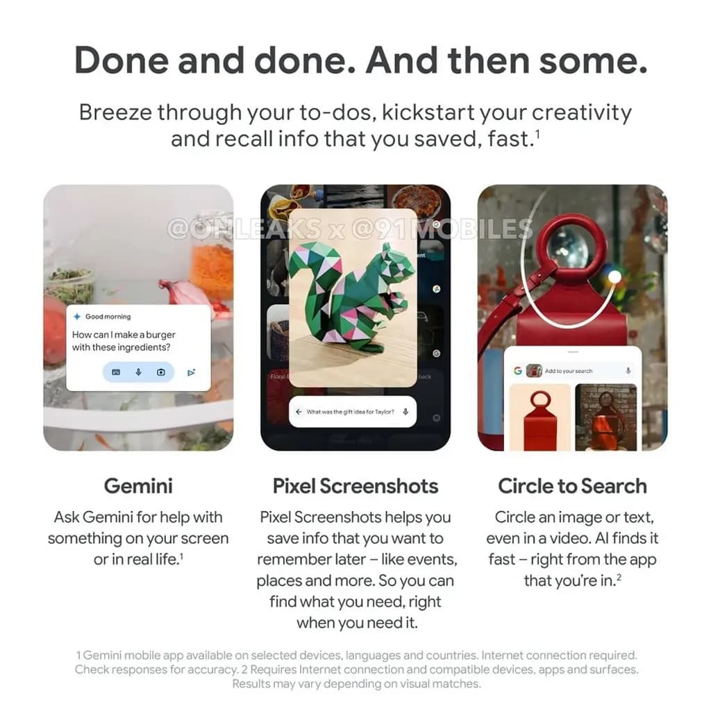 قابلیتهای هوش مصنوعی سری پیکسل ۹