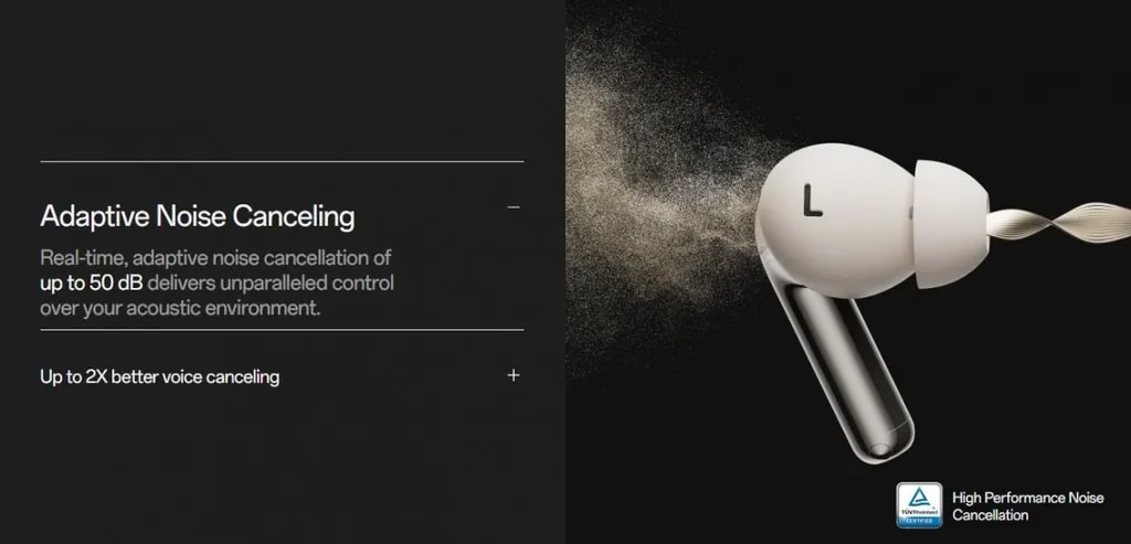 قابلیت حذف نویز فعال وان پلاس بادز پرو ۳