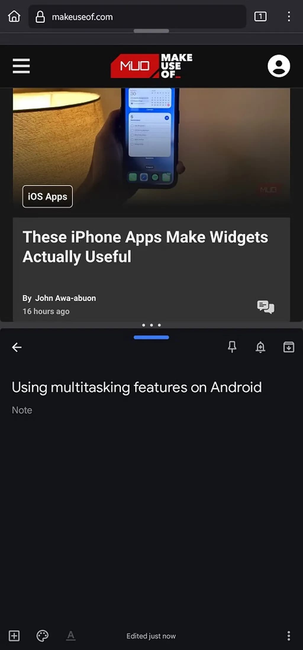 قابلیت split screen