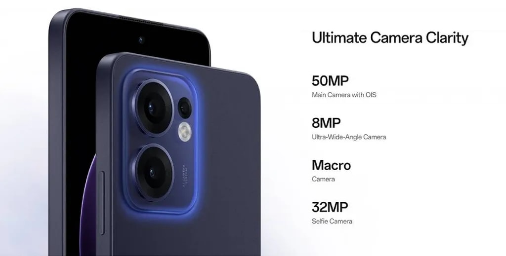 سیستم دوربین اوپو Reno 13 F