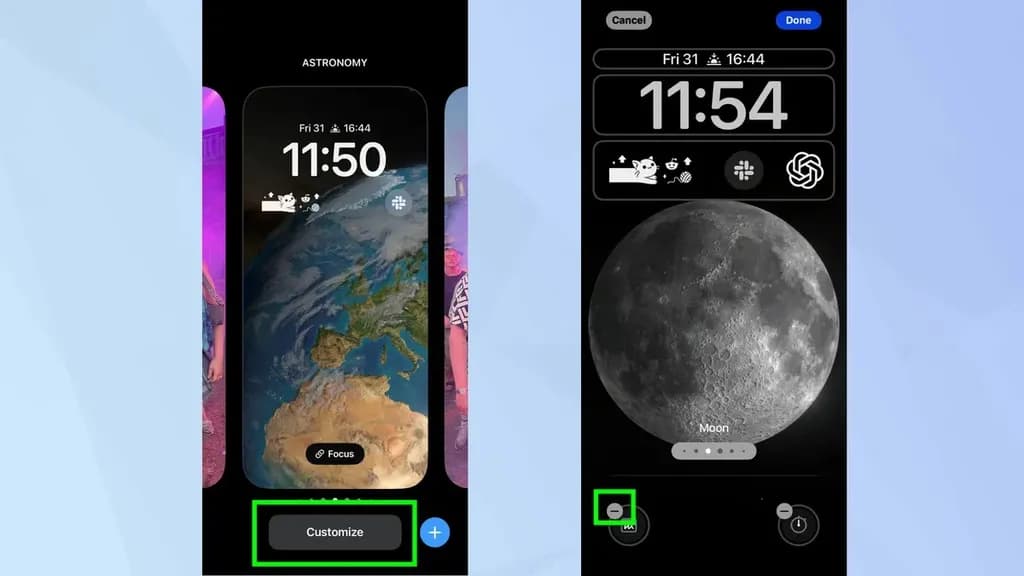 تغییر ظاهر صفحه قفل