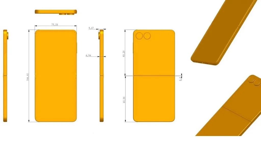 تصاویر CAD گلکسی زد فلیپ ۷