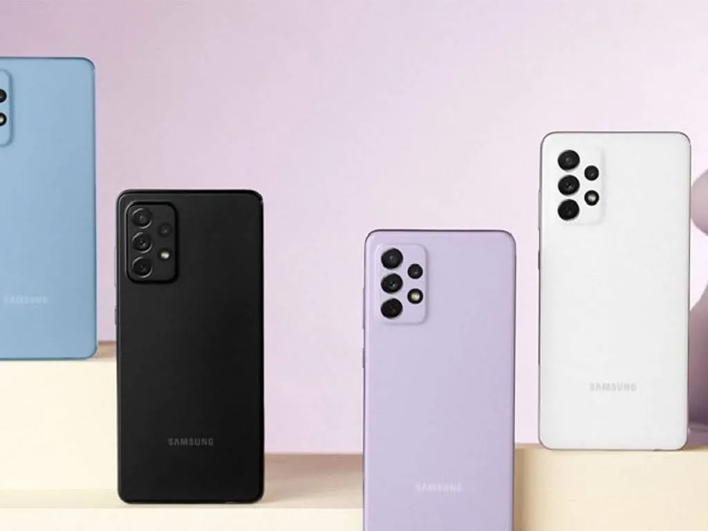 گوشیهای سامسونگ سری A در رنگهای مشکی، سفید، بنفش و آبی مناسب خرید قسطی بازنشستگان تأمین اجتماعی