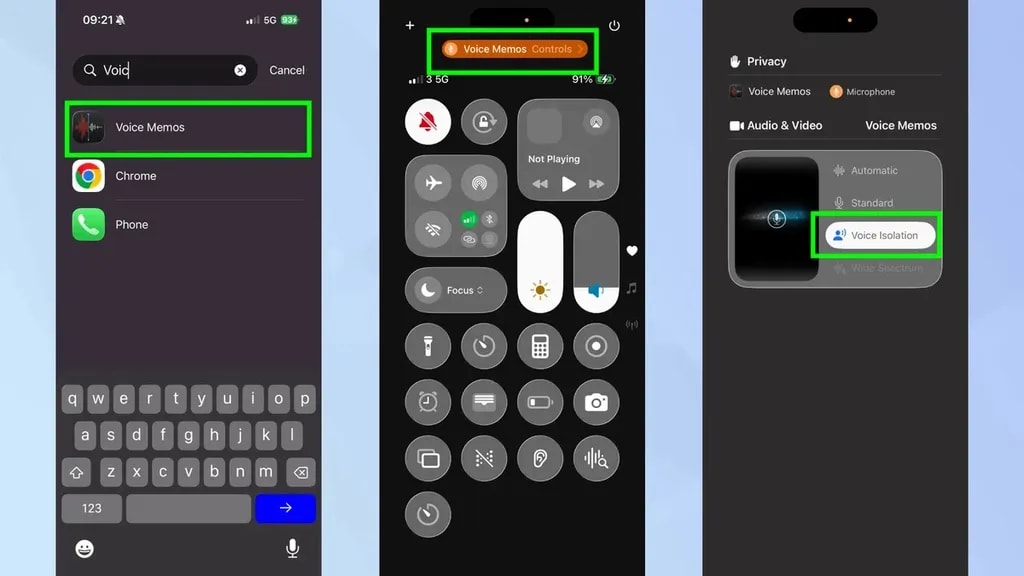ویژگی ضبط صدای ios 26