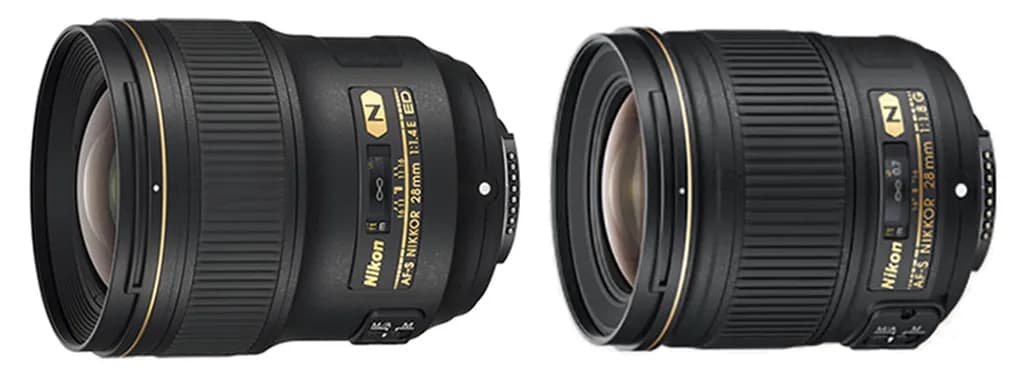 تصویر 3. هر دو لنز فاصله کانونی یکسانی دارند، اما لنز سمت چپ اصطلاحا سریعتر است چون دیافراگمش بیشتر باز میشود.