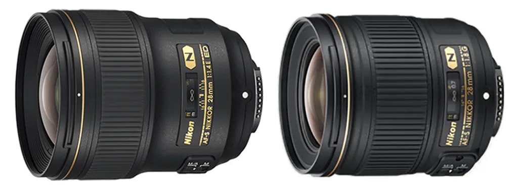 تصویر 3. هر دو لنز فاصله کانونی یکسانی دارند، اما لنز سمت چپ اصطلاحا سریعتر است چون دیافراگمش بیشتر باز میشود.