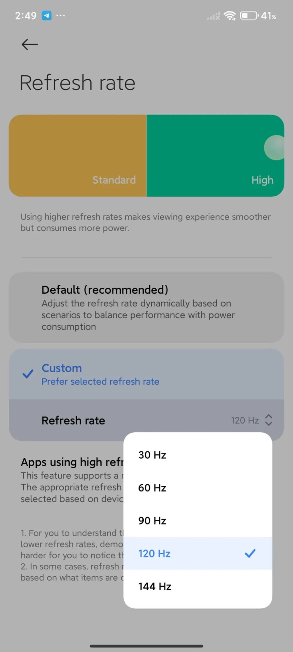 نحوه فعالسازی نرخ تازهسازی بالا