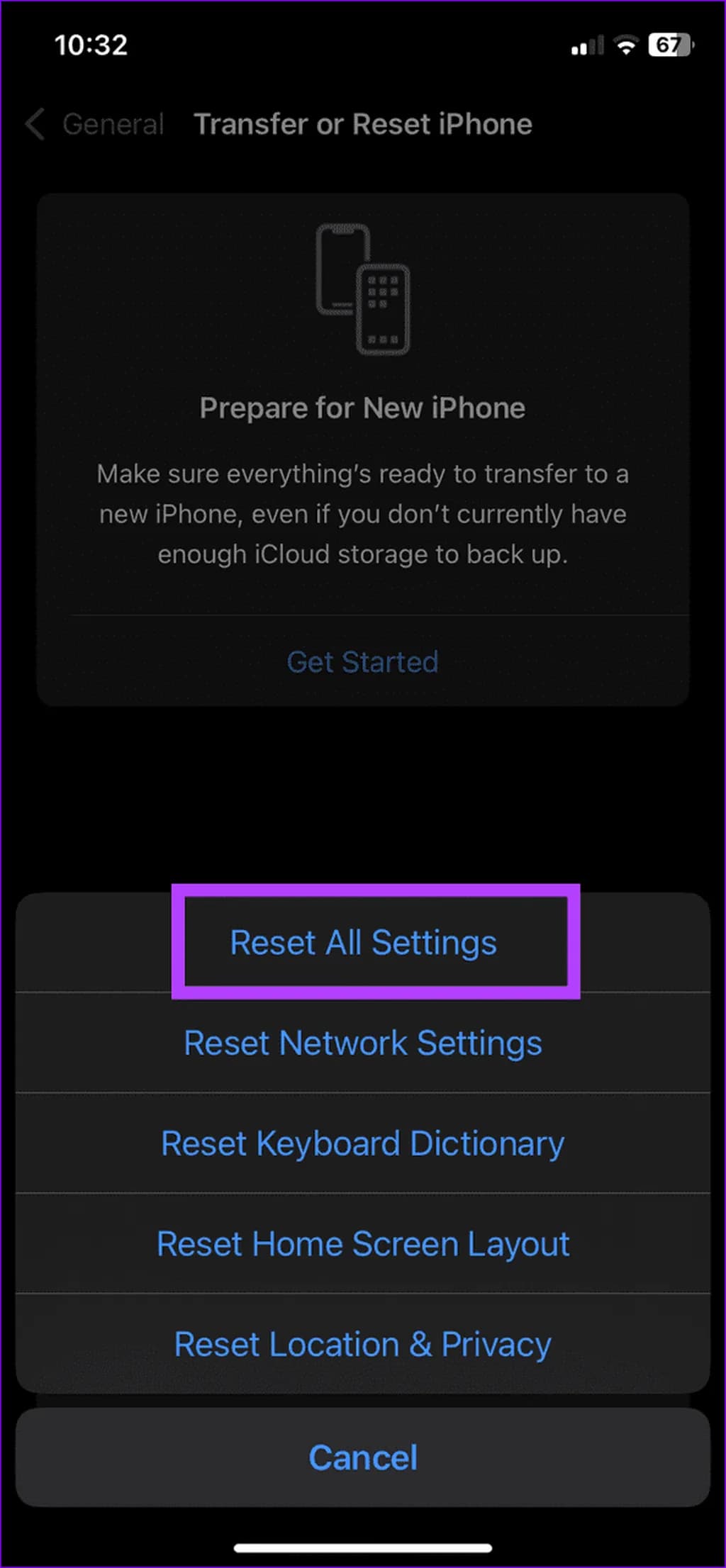 ریست کامل تنظیمات آیفون