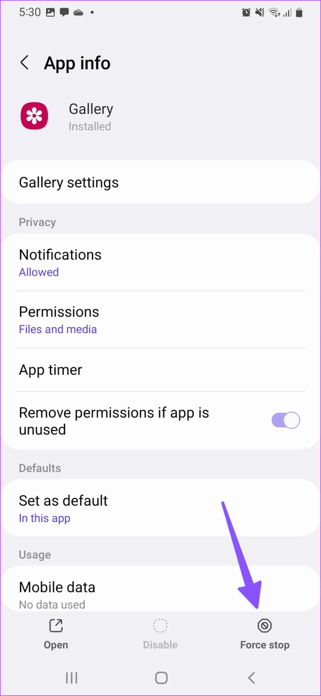 توقف اجباری و اجرای مجدد برنامه