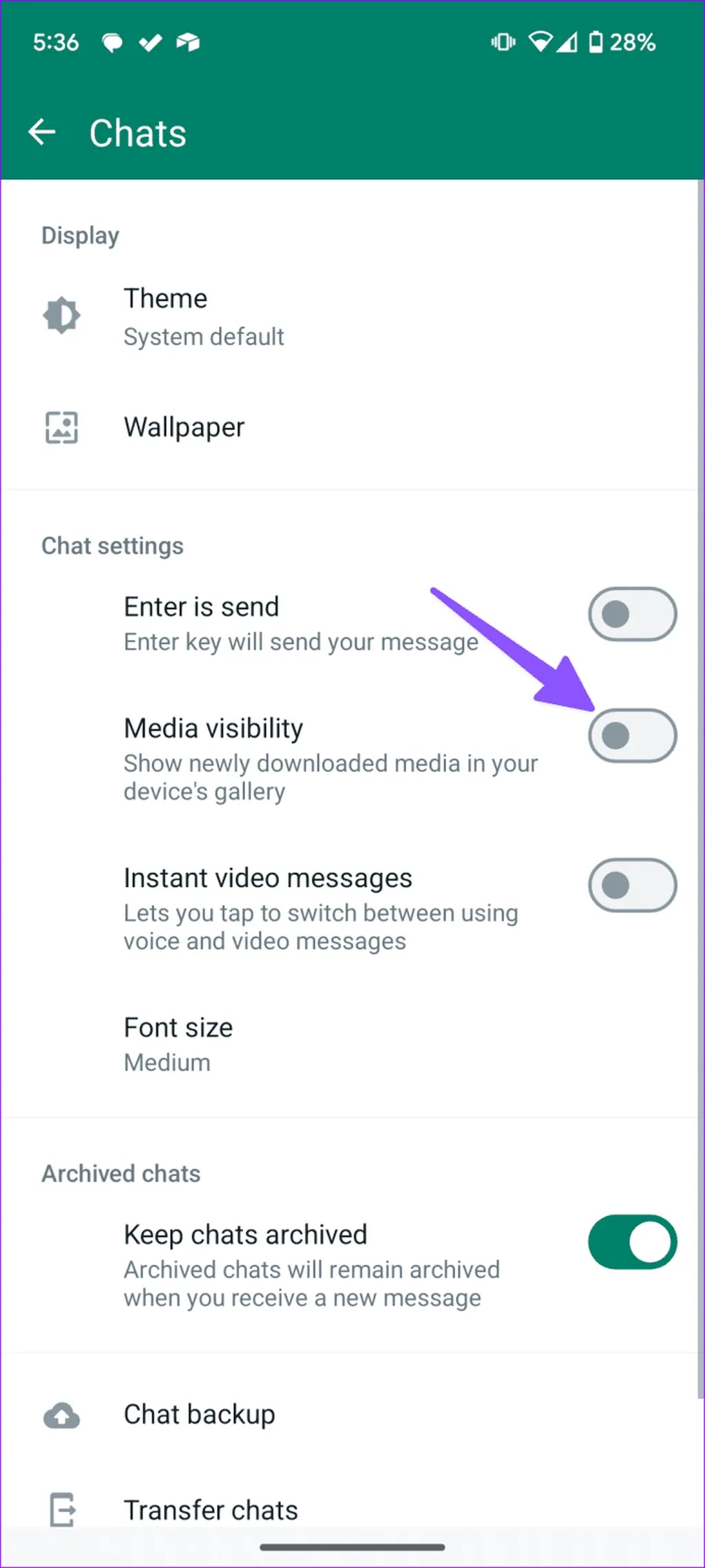 ذخیره خودکار تصاویر دریافتی از برنامههای پیامرسان