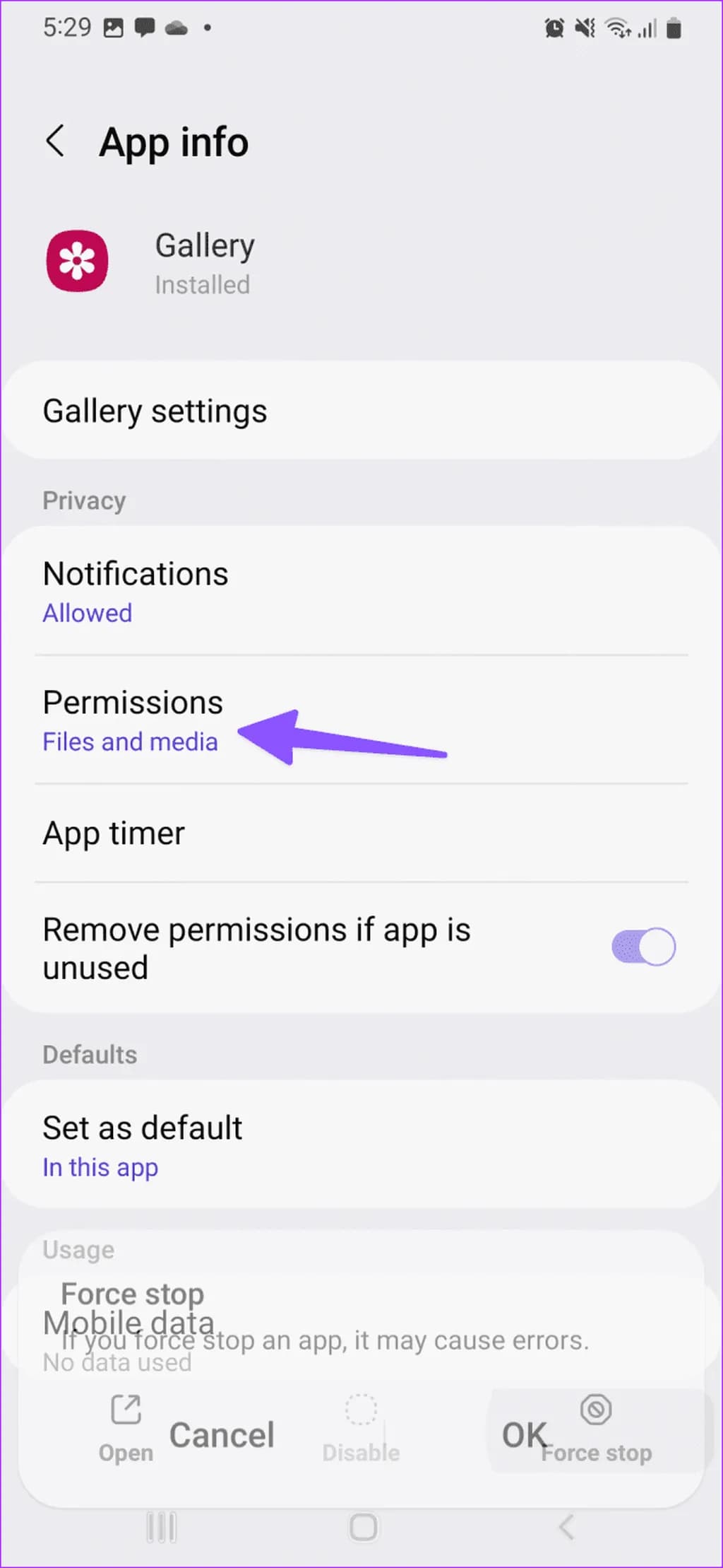 بررسی و فعالسازی مجوز دسترسی