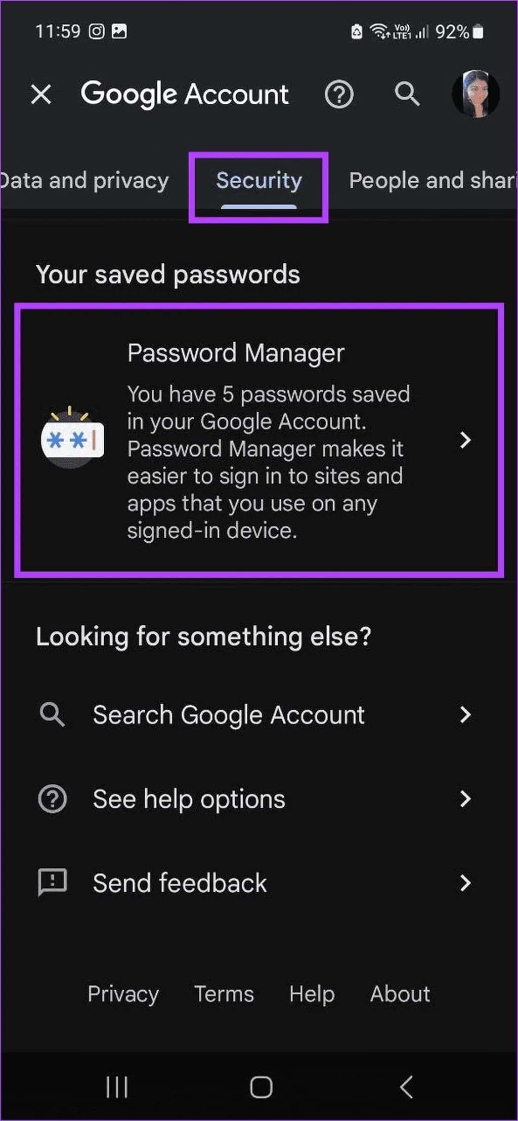 نحوهی مشاهدهی رمز فعلی اینستاگرام در گوشی شیائومی