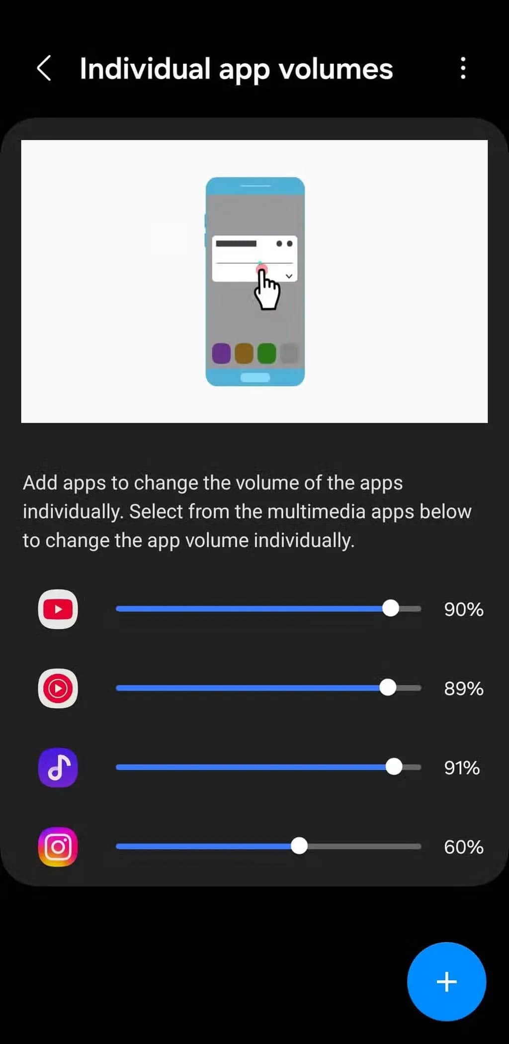 تنظیم سطح صدای جداگانه برای هر برنامه