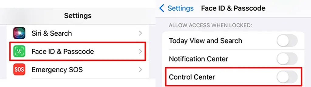 غیر فعال کردن کنترل سنتر