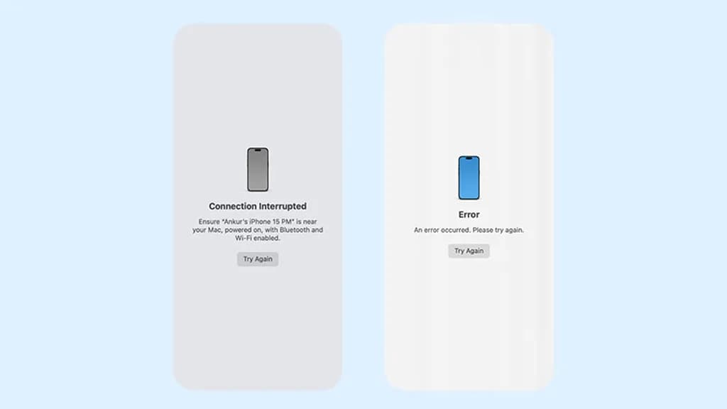 ایرادات آزار دهنده هنگام استفاده از iPhone Mirroring