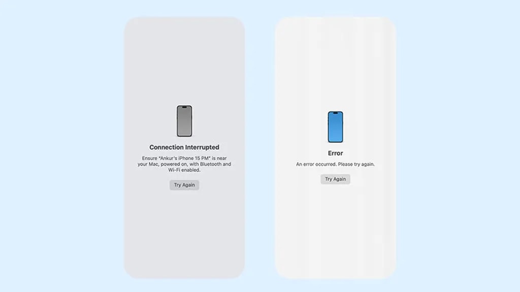 ایرادات آزار دهنده هنگام استفاده از iPhone Mirroring