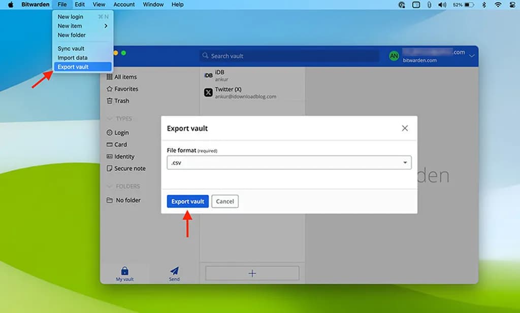 خروجی گرفتن از پسوردهای بیت واردن
