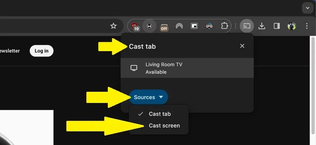 اتصال مکبوک به تلویزیون با دستگاه کروم کست