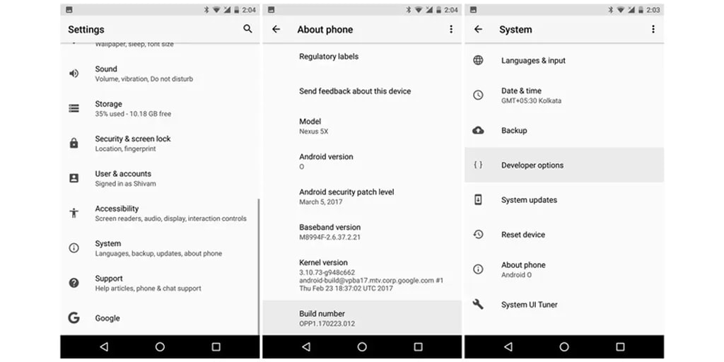 فعال کردن حالت توسعهدهنده در اندروید