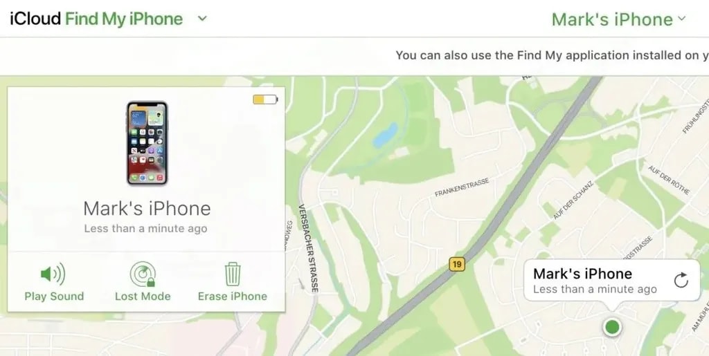 استفاده از «iCloud Find My iPhone» برای پاککردن اطلاعات آیفون