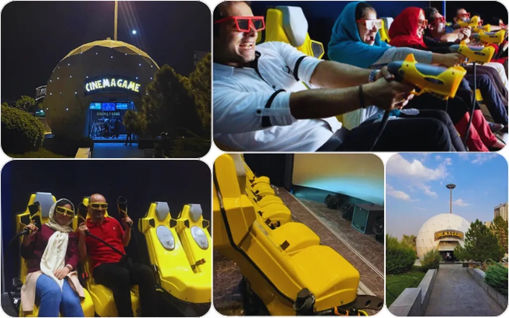 فضای داخلی و نمای بیرونی سینما گیم پارک اب و اتش