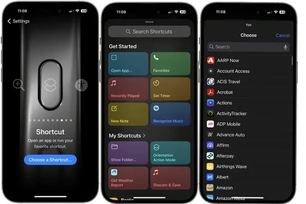 باز کردن برنامهی دلخواه با اکشن باتن