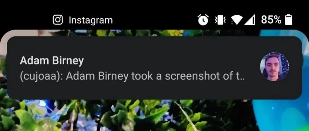 استثنای پیامهای ناپدیدشونده در اسکرینشات اینستاگرام