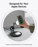 شارژر بیسیم ۱۵ وات ۳ در ۱ انکر مدل MagGo Wireless Charging Station 3-in-1 Qi2 B25M4-5