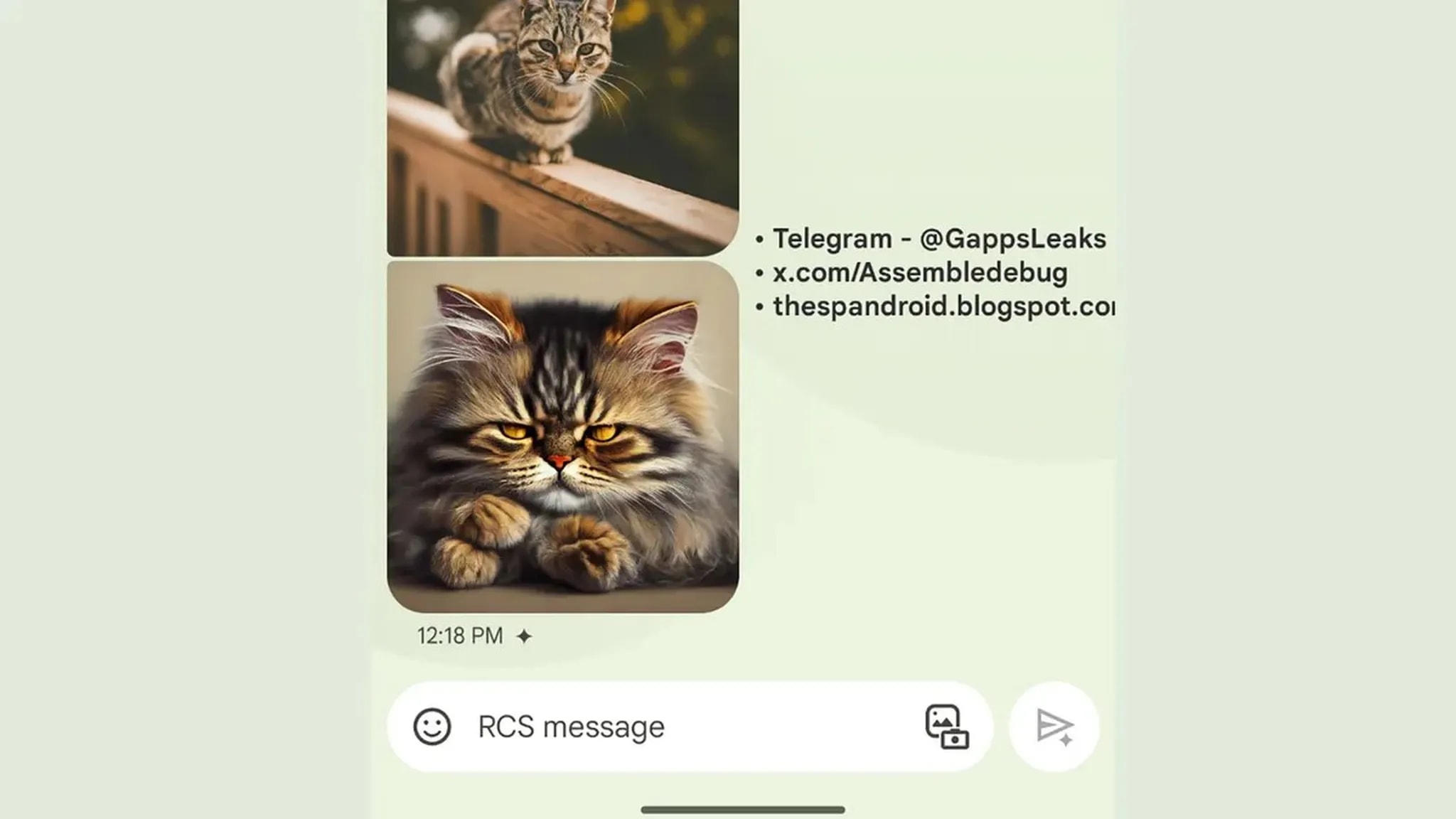 اسکرینشاتهای چتبات هوش مصنوعی Gemini در Google Messages