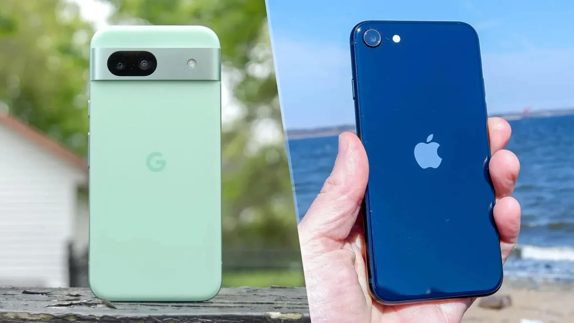 Pixel 8a and iPhone SE