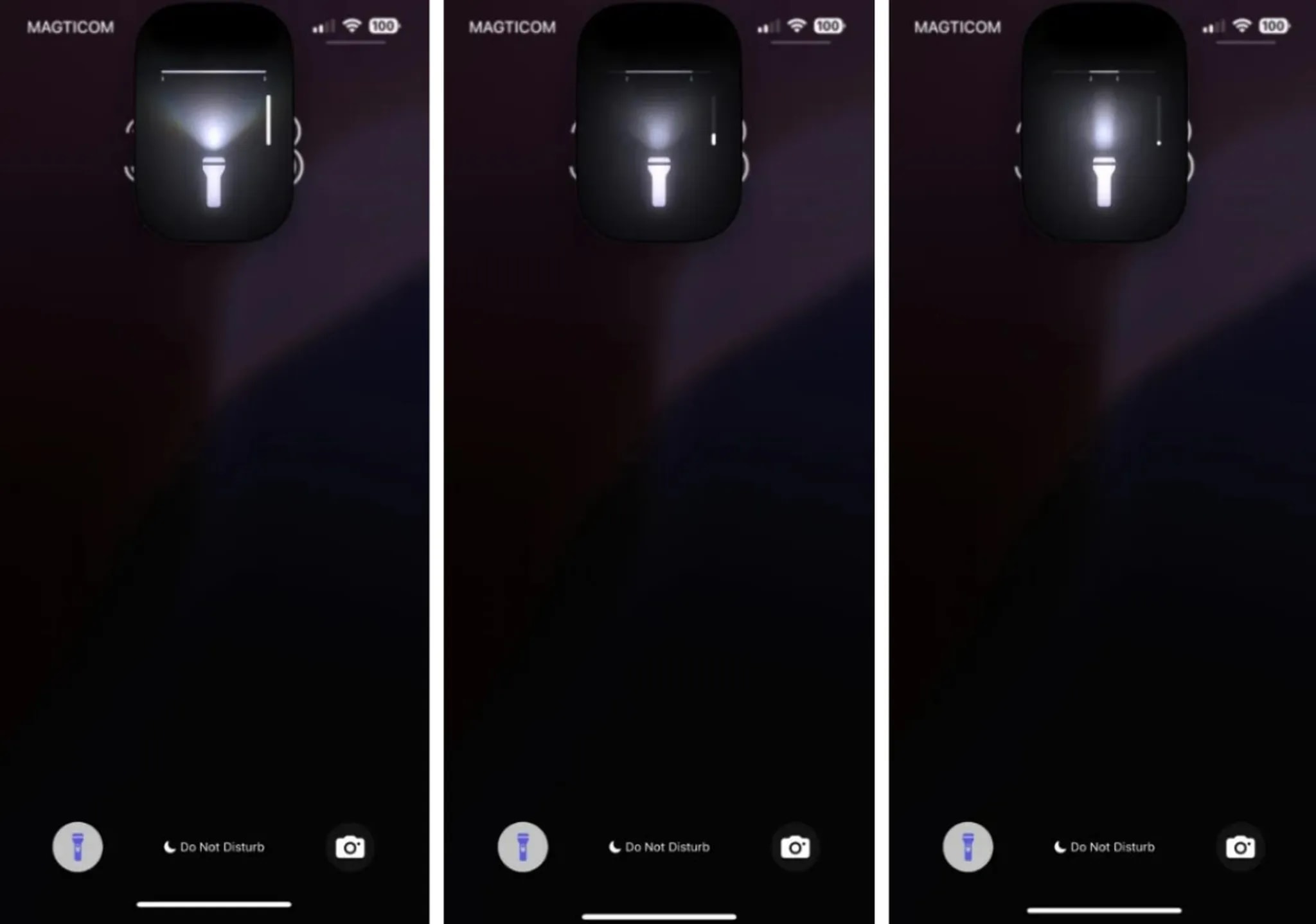تنظیمات تغییر شعاع نور چراغ قوه در ios 18
