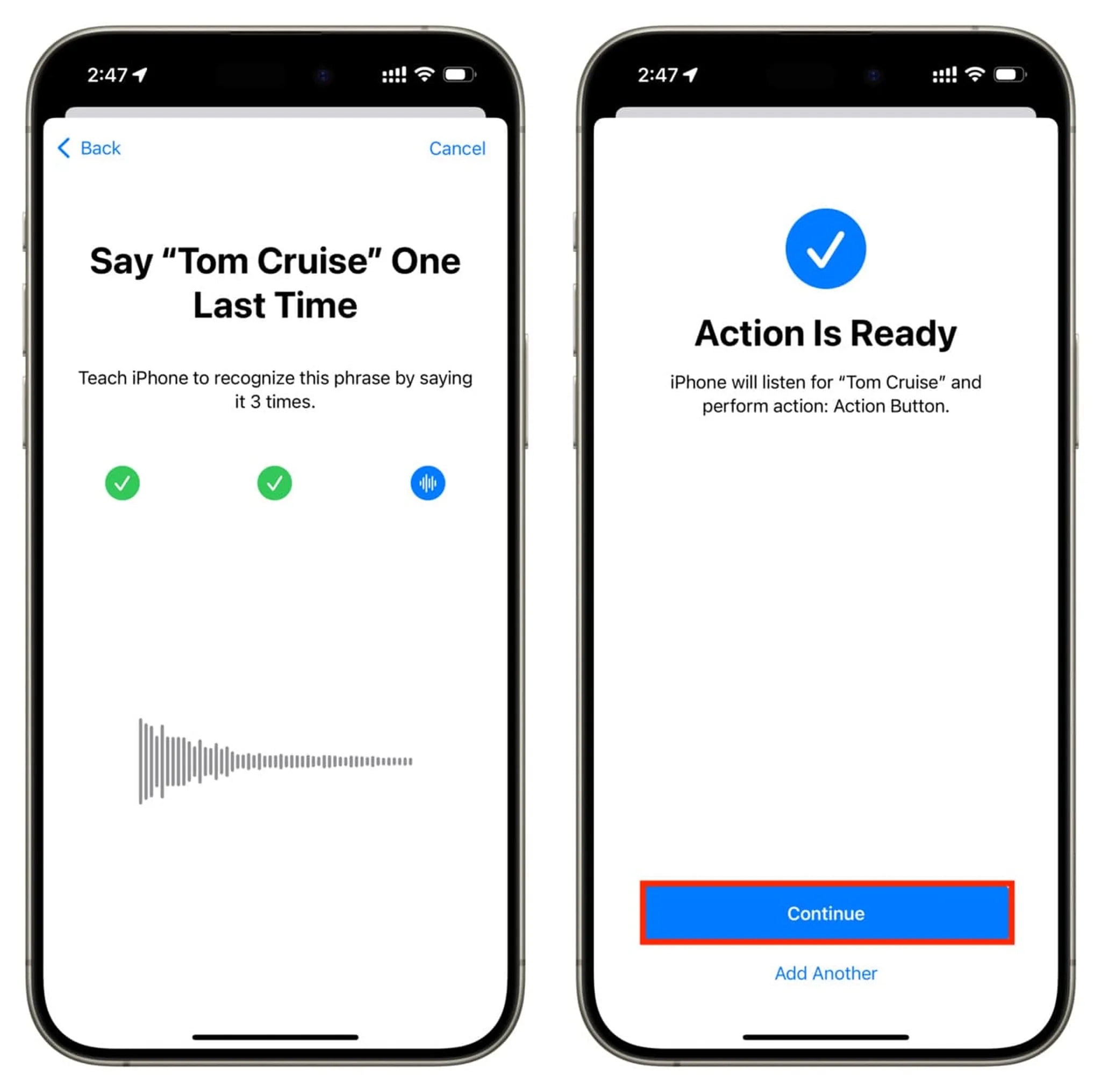 پایان مراحل تنظیمات میانبرهای صوتی