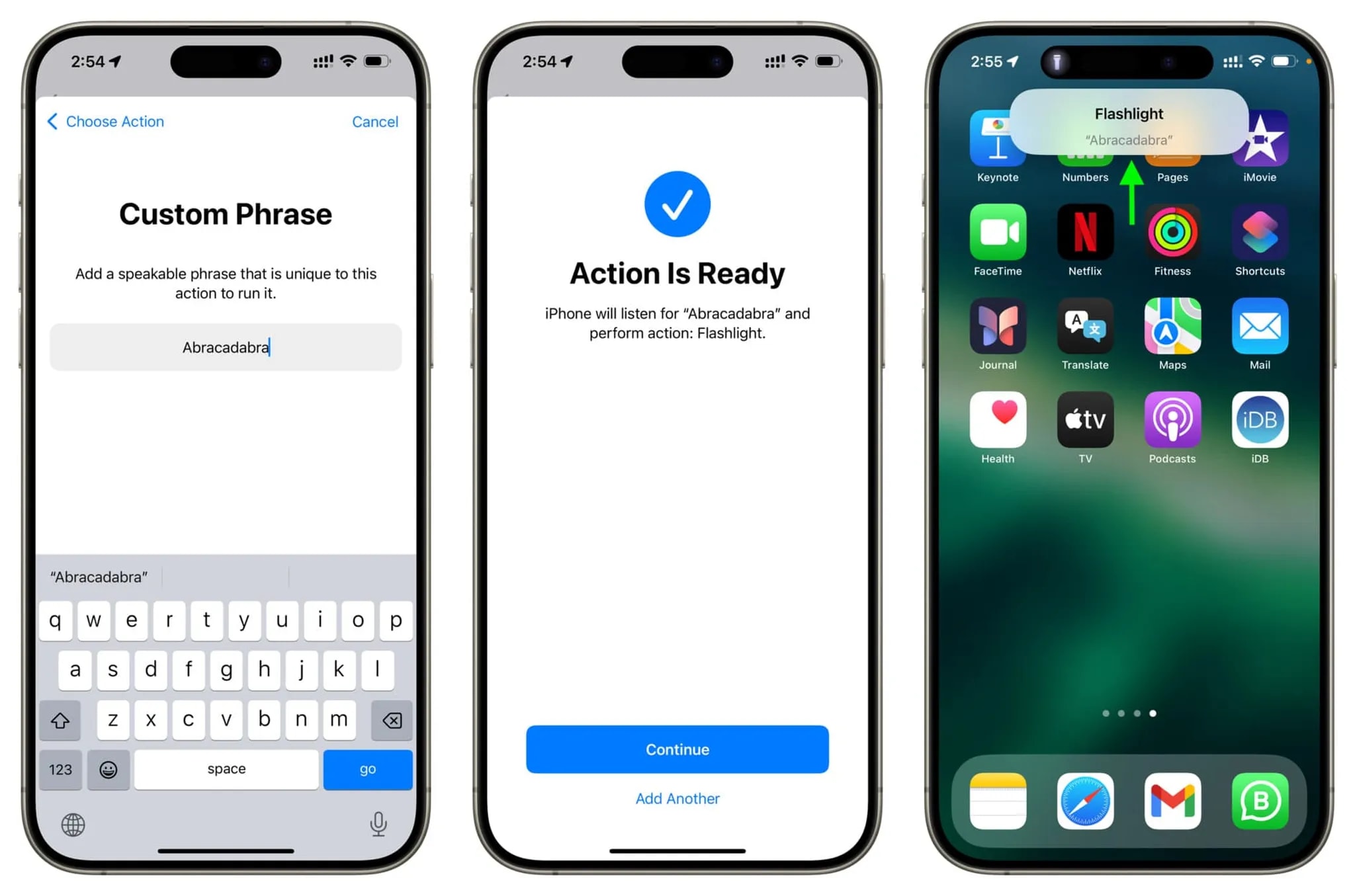 نمونه استفاده از میانبرهای صوتی