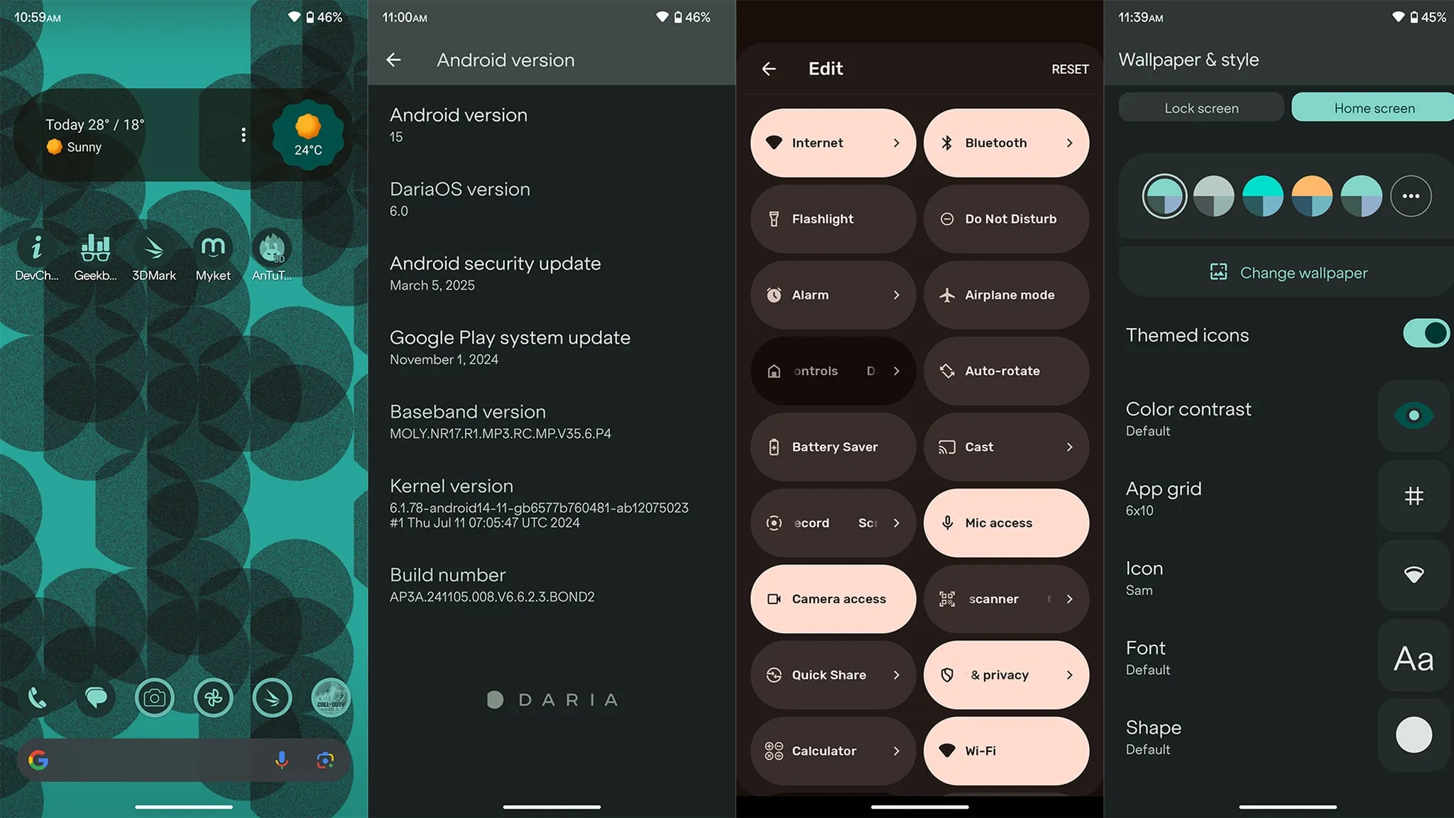 رابط کاربری گوشی داریا باند ۲