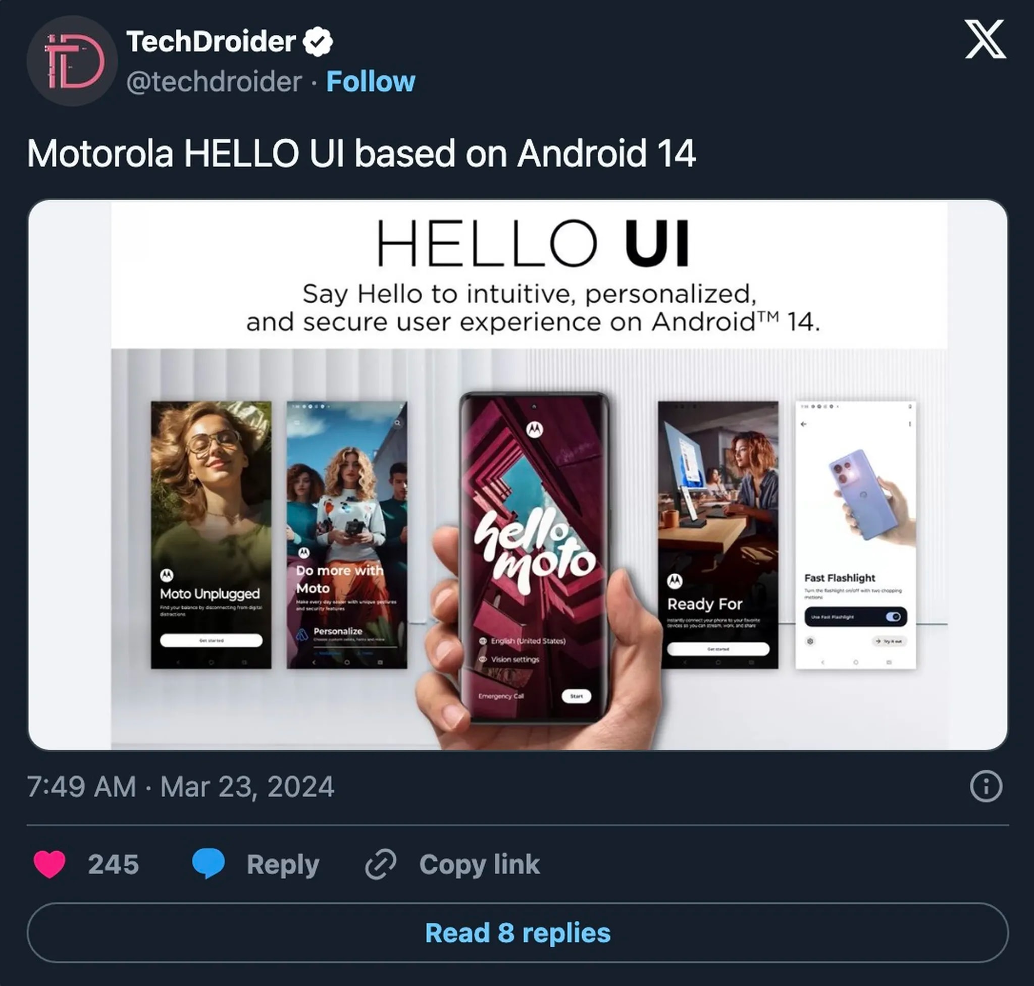 تاریخ رونمایی از سهگانه گوشیهای هوشمند جدید موتورولا