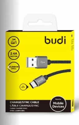 کابل فست شارژ کنفی USB به USB-C بودی مدل DC206T30B