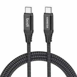 کابل شارژ کنفی USB-C به USB-C بودی مدل Budi DC220TT30B