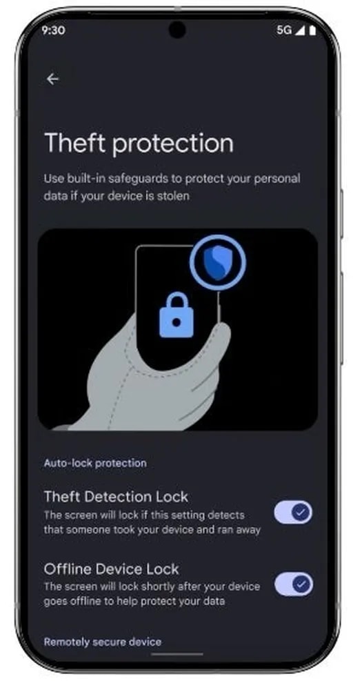 اندروید 15دستگاههای پیکسل