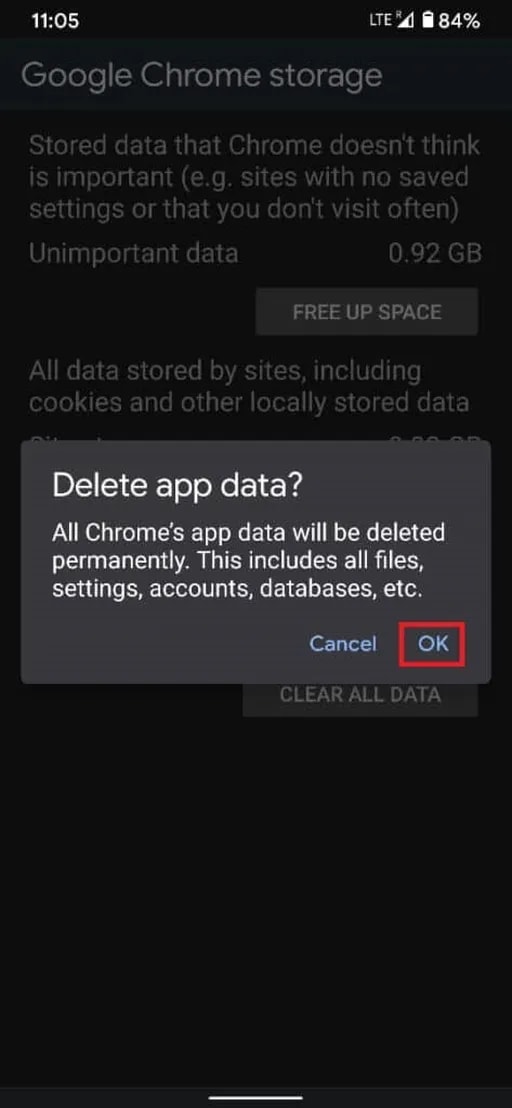 ریستکردن گوگلکروم اندروید از طریق تنظیمات