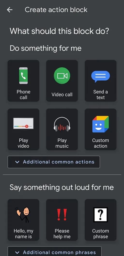 اپلیکیشن action block