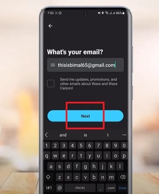 ساخت اکانت در Waze