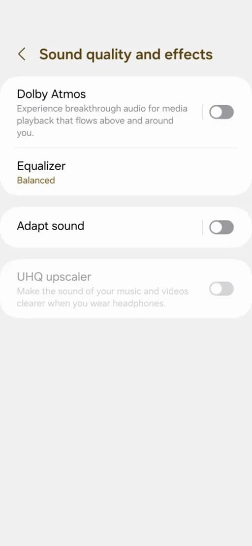 گزینه های قدیمی صدا