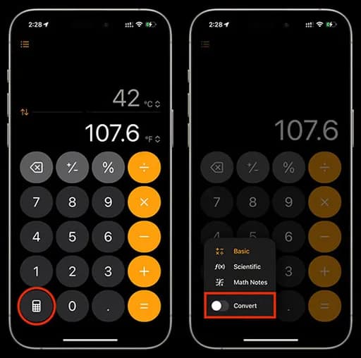 بازگرداندن اپلیکیشن ماشین حساب به حالت پیش فرض