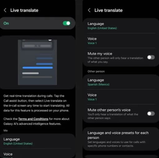 Live Translation Galaxy AI