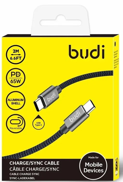 کابل شارژ کنفی USB-C به USB-C بودی مدل DC206TT20B-1