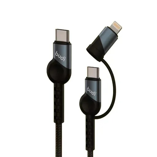 کابل شارژ کنفی USB-C به USB-C / لایتنینگ بودی مدل DC231TTL10B-1